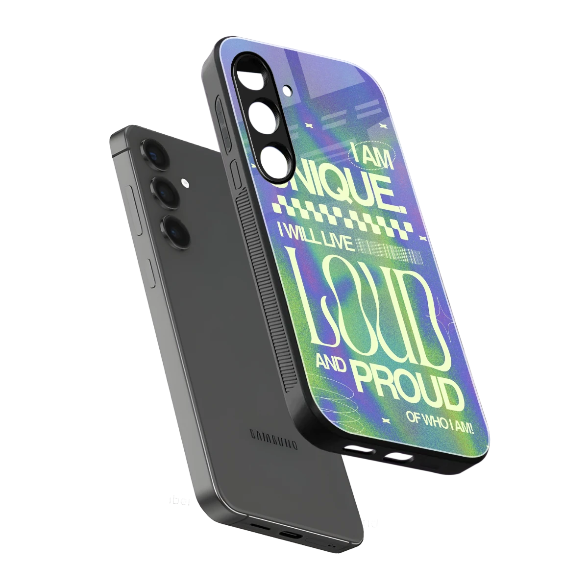 Uniquely Me sleek samsung galaxy s25 plus cover with tempered glass back and TPU edges
