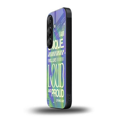 Uniquely Me samsung galaxy s24 mobile cover | shockproof glass phone case