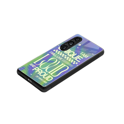 Uniquely Me stylish phone case for samsung galaxy s24 | glossy glass and slim fit