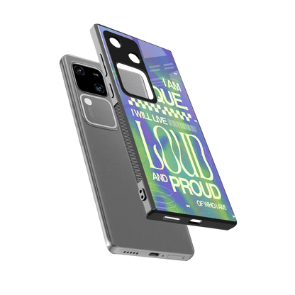 Uniquely Me sleek vivo v30 cover with tempered glass back and TPU edges