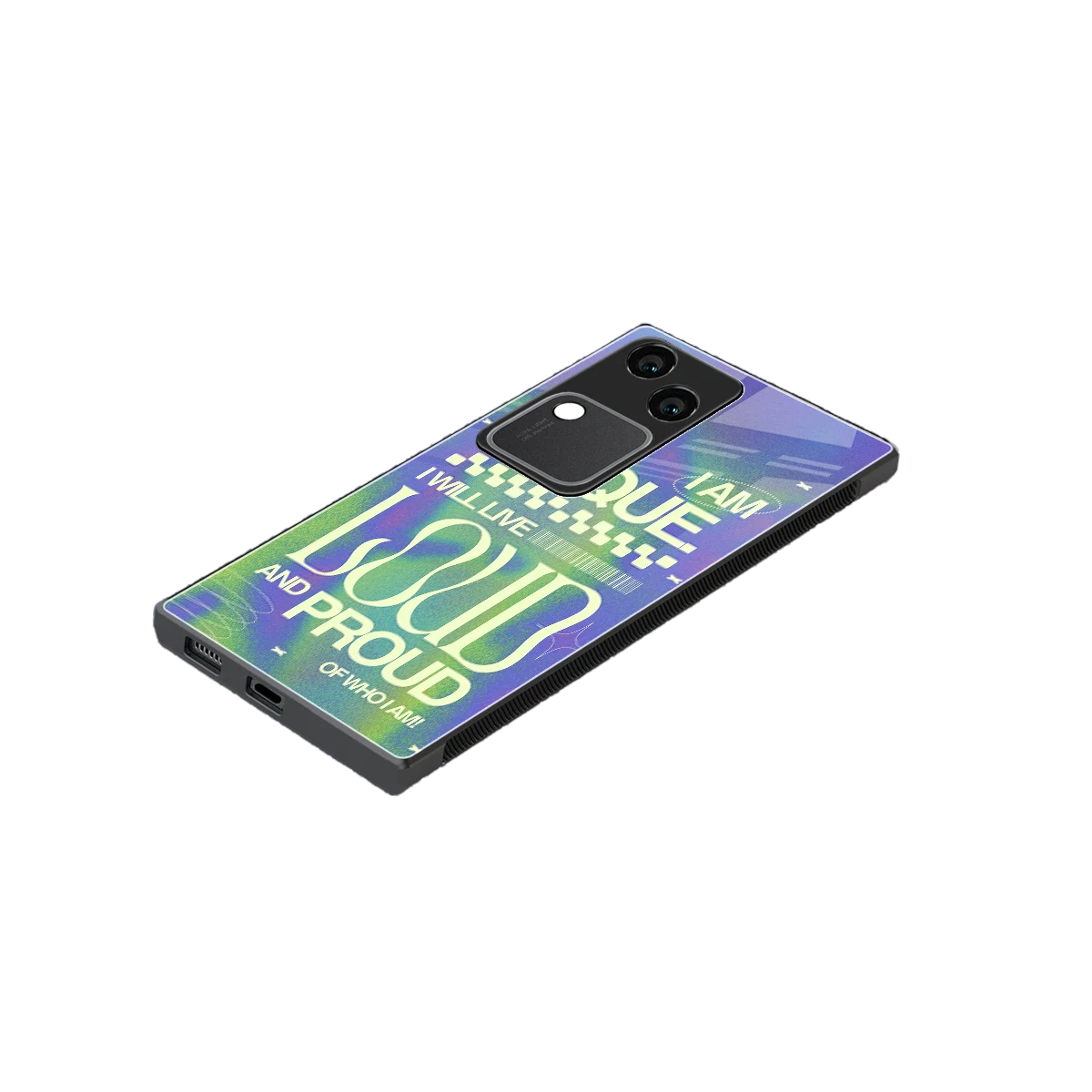 Uniquely Me stylish phone case for vivo v30 | glossy glass and slim fit