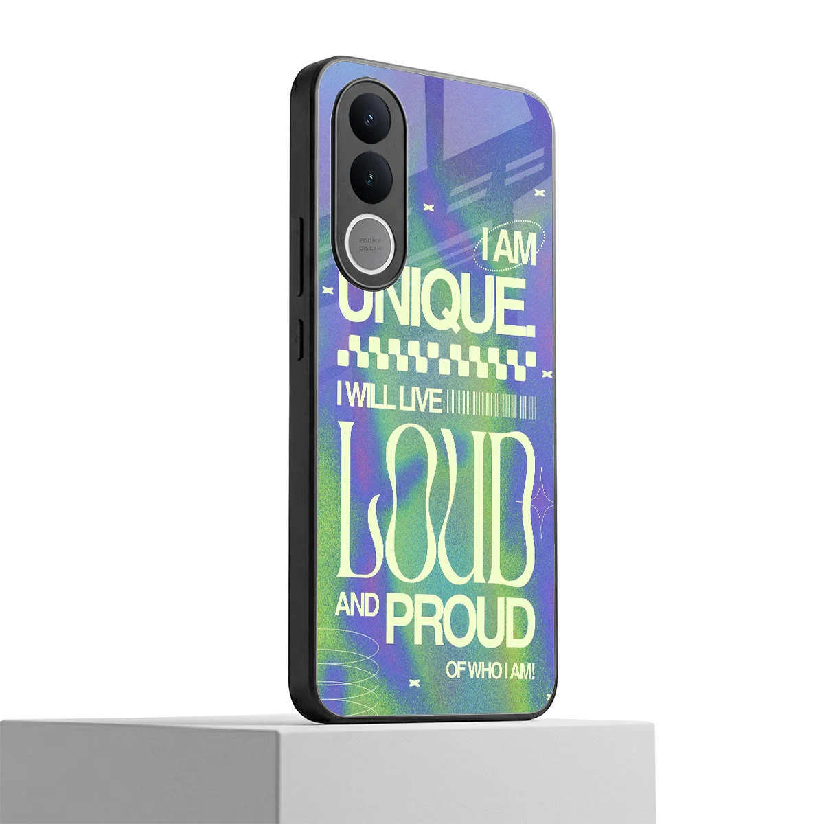 Uniquely Me vivo v70 fe mobile cover | shockproof glass phone case