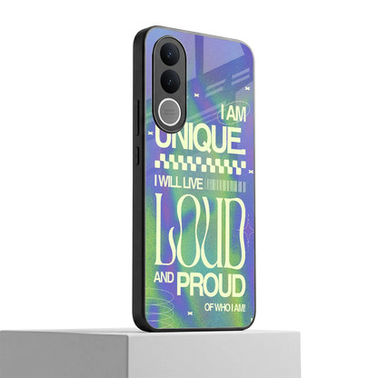 Uniquely Me vivo v70 fe mobile cover | shockproof glass phone case