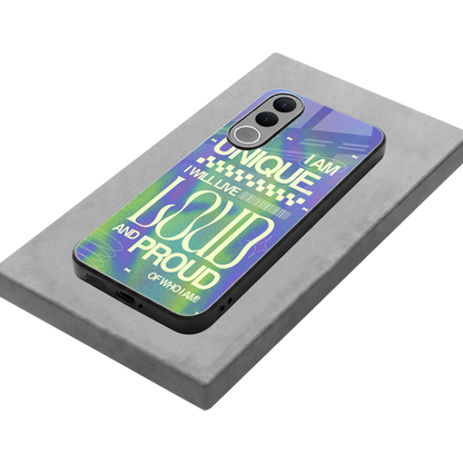 Uniquely Me stylish phone case for vivo v70 fe | glossy glass and slim fit