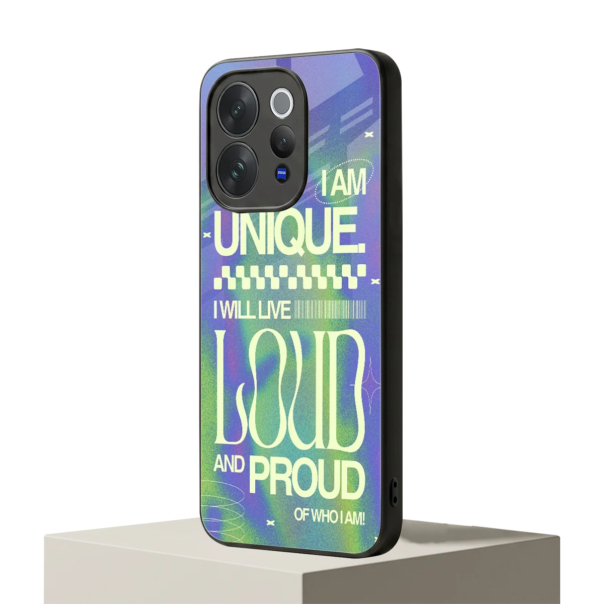 Uniquely Me vivo v70 mobile cover | shockproof glass phone case
