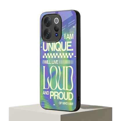 Uniquely Me vivo v70 mobile cover | shockproof glass phone case