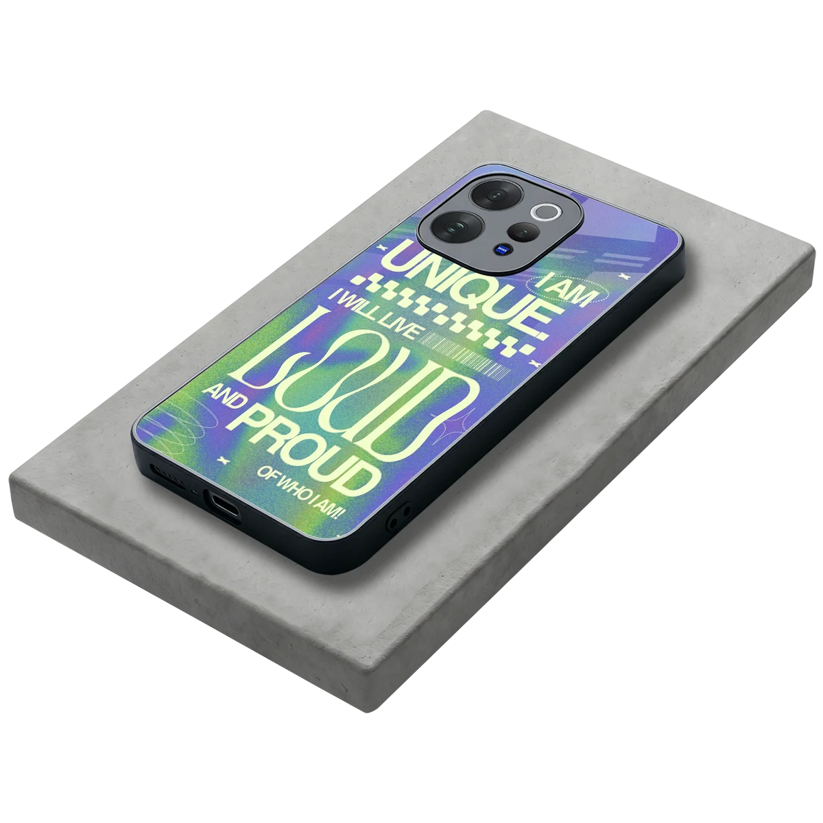 Uniquely Me stylish phone case for vivo v70 elite | glossy glass and slim fit