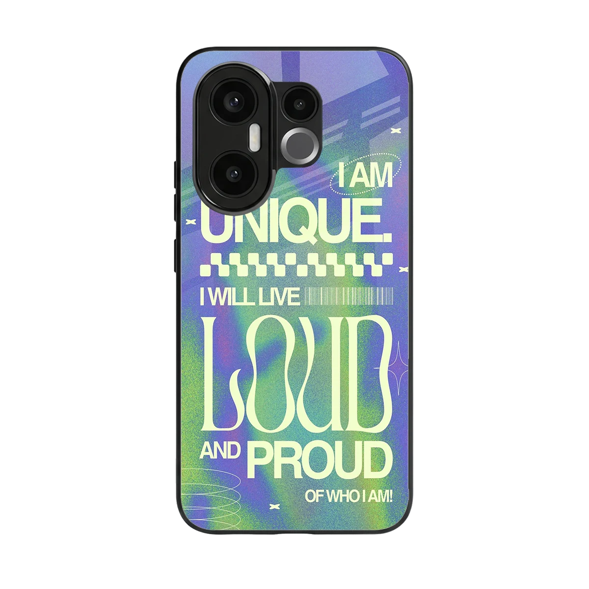 Uniquely Me back phone cover | glass case for vivo x200 fe