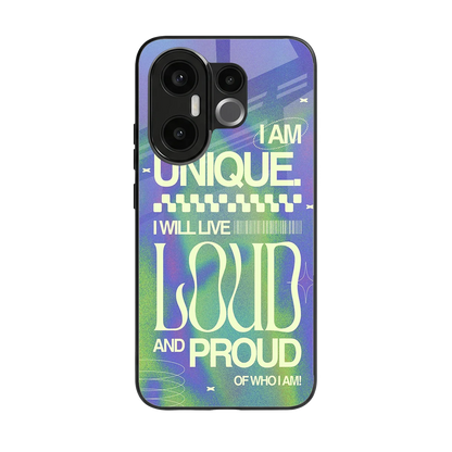 Uniquely Me back phone cover | glass case for vivo x200 fe