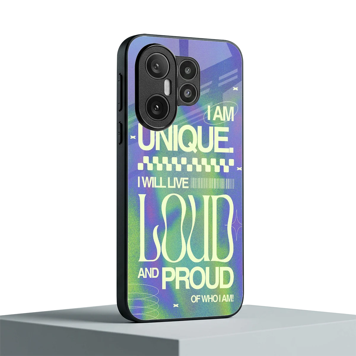 Uniquely Me vivo x200 fe mobile cover | shockproof glass phone case