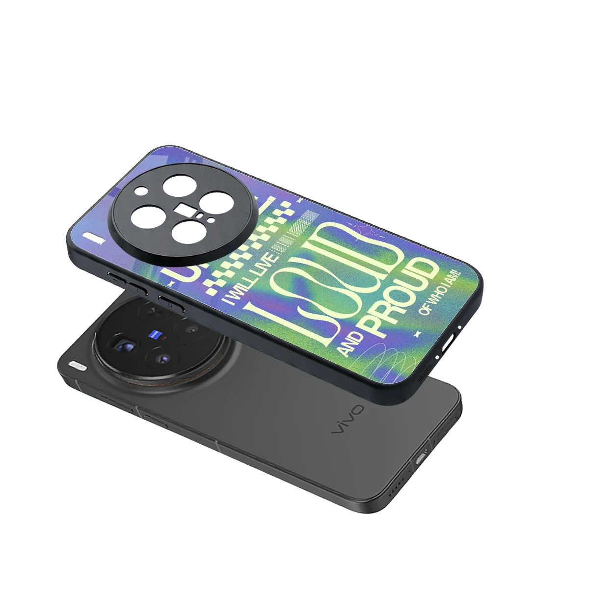 Uniquely Me sleek vivo x300 pro cover with tempered glass back and TPU edges