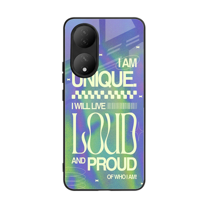 Uniquely Me back phone cover | glass case for Vivo-y100