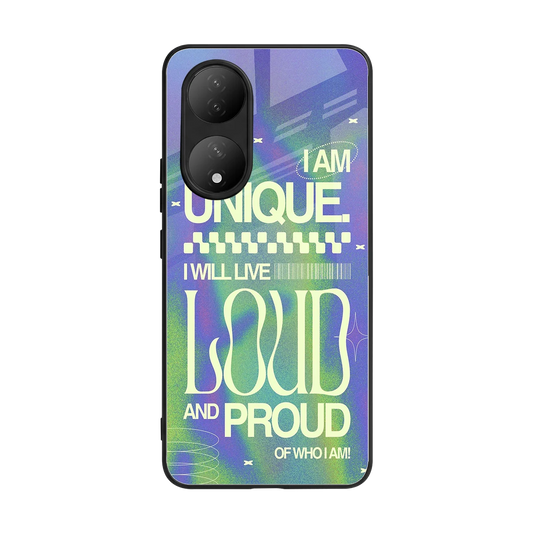 Uniquely Me back phone cover | glass case for Vivo-y100