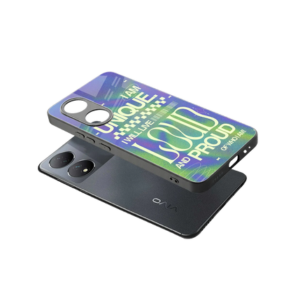 Uniquely Me sleek Vivo-y100 cover with tempered glass back and TPU edges
