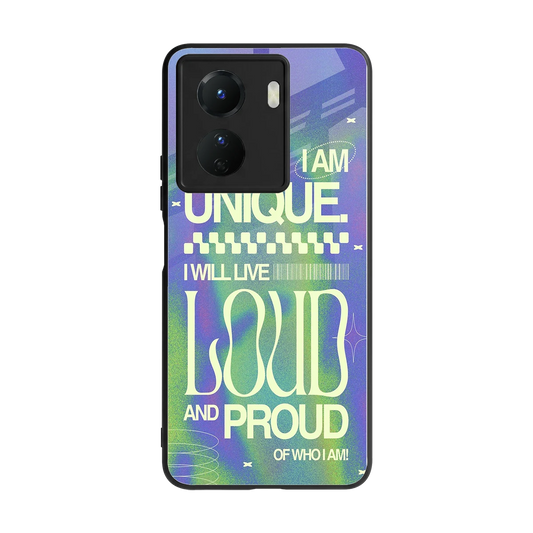 Uniquely Me back phone cover | glass case for vivo y16