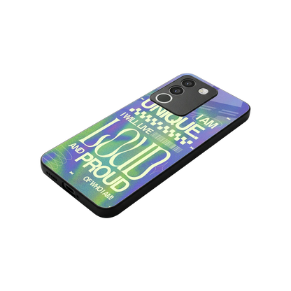Uniquely Me stylish phone case for vivo y200 5g | glossy glass and slim fit