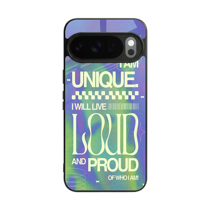 Uniquely Me back phone cover | glass case for google pixel 10 pro