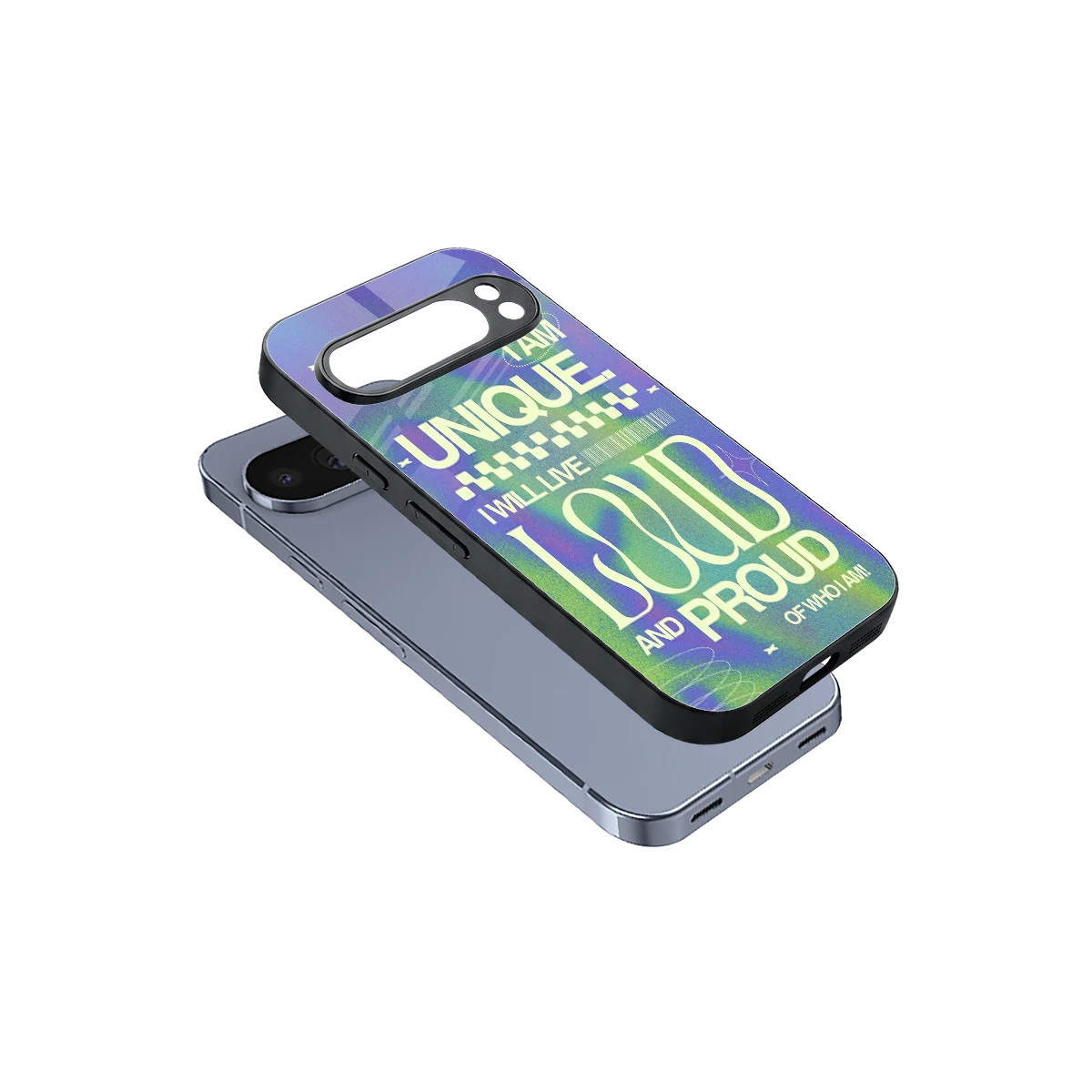 Uniquely Me sleek google pixel 10 pro cover with tempered glass back and TPU edges