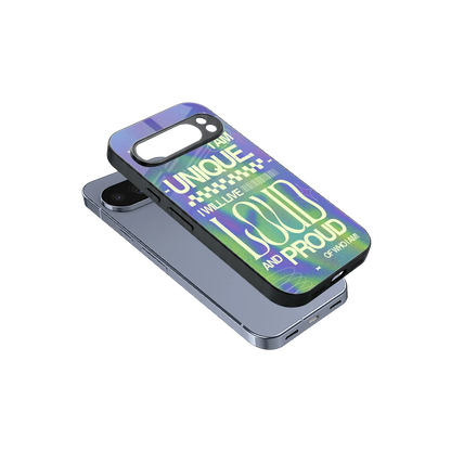 Uniquely Me sleek google pixel 10 pro cover with tempered glass back and TPU edges