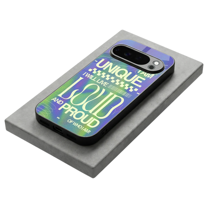 Uniquely Me stylish phone case for google pixel 10 pro | glossy glass and slim fit