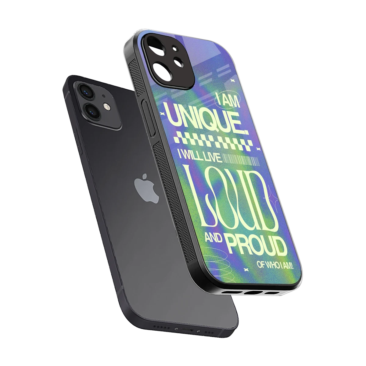 Uniquely Me sleek iphone 11 cover with tempered glass back and TPU edges
