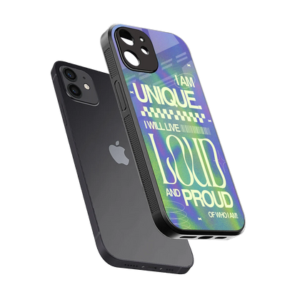 Uniquely Me sleek iphone 11 cover with tempered glass back and TPU edges