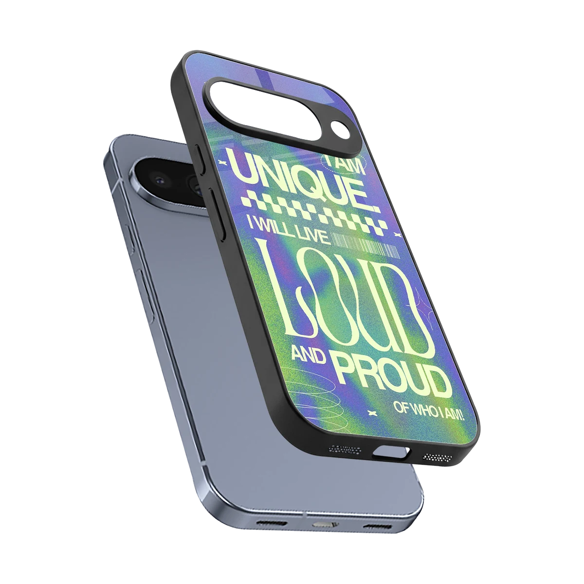 Uniquely Me sleek google pixel 10 cover with tempered glass back and TPU edges
