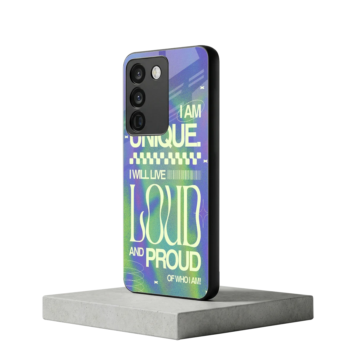 Uniquely Me vivo y200 5g mobile cover | shockproof glass phone case