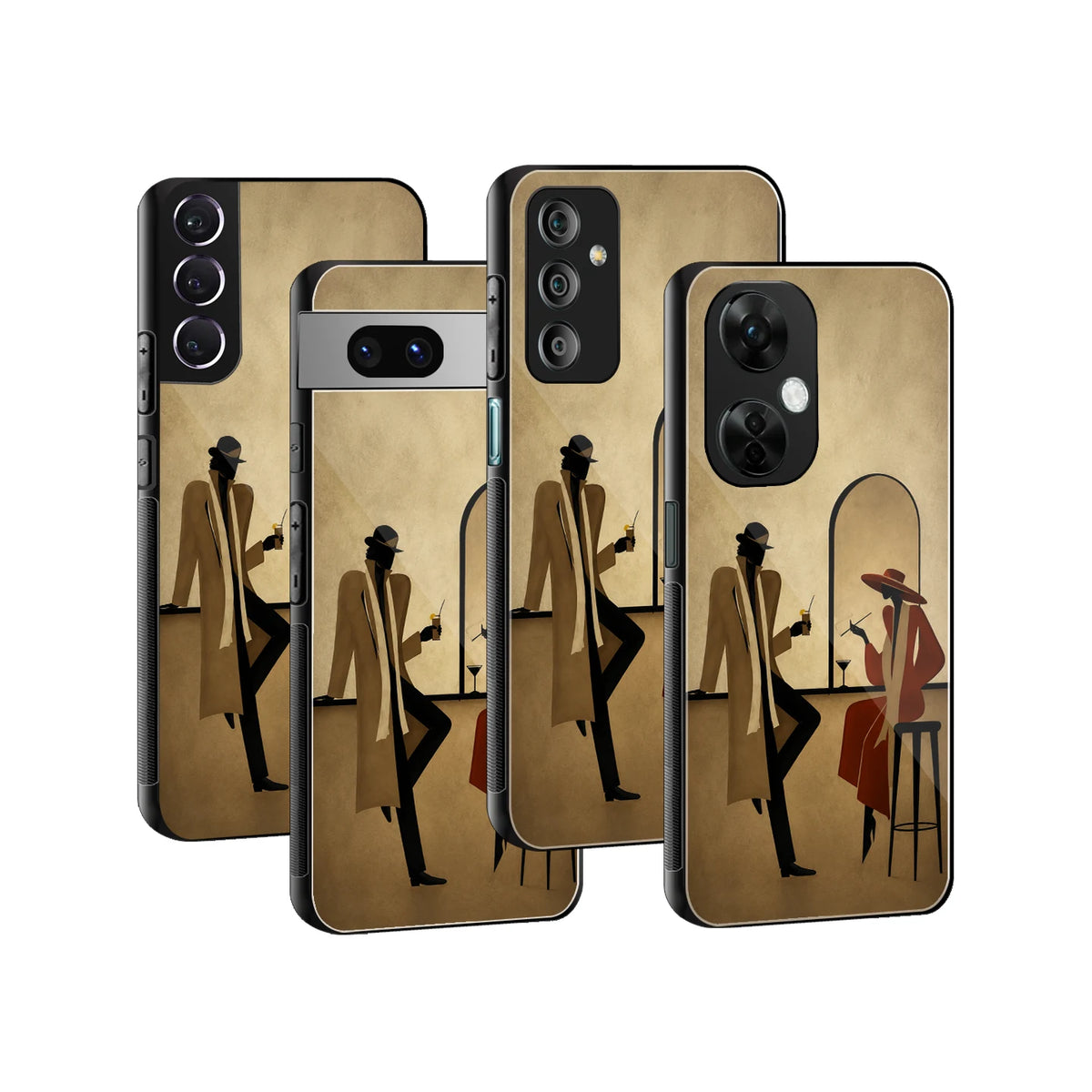 Stylish Glass Back Case for All Smartphones iPhone, Samsung, OnePlus, Pixel, Redmi, Oppo, Vivo, Motorola