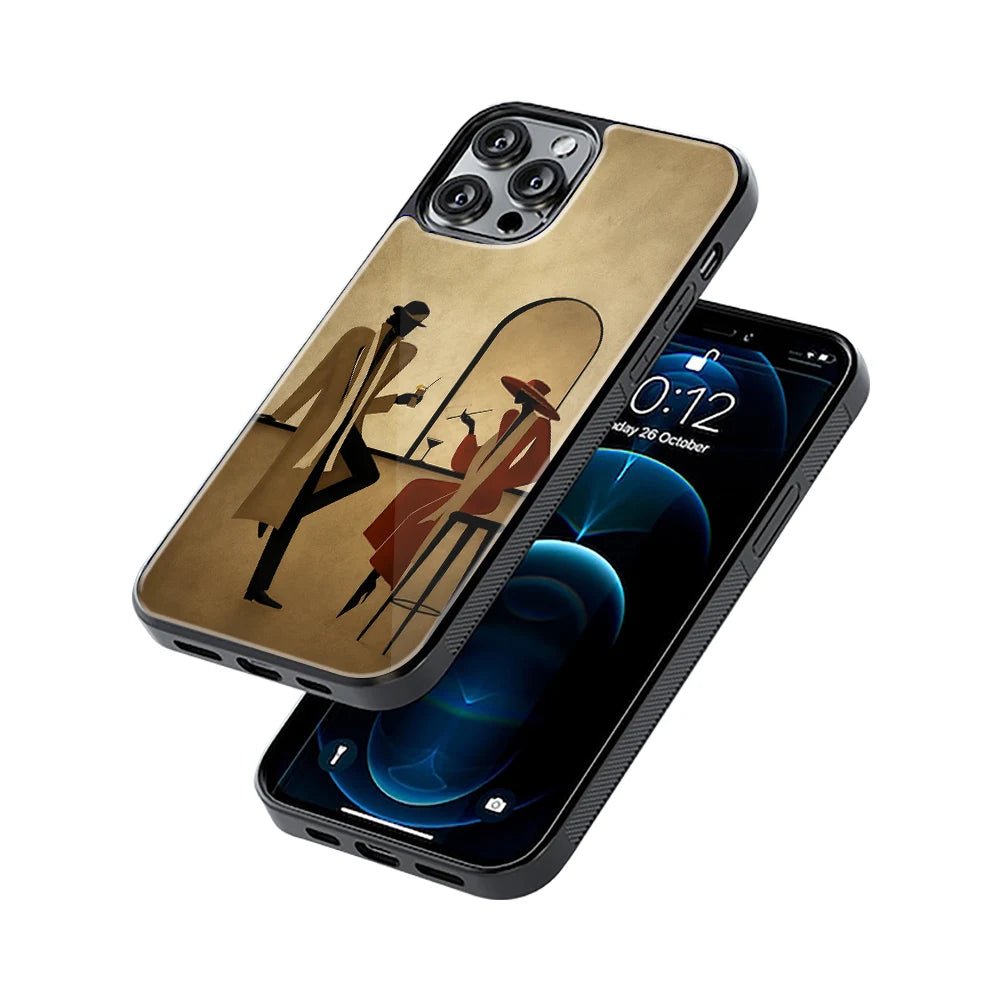 Protective Glass Back Phone Case Compatible with iPhone, Samsung, OnePlus, Pixel & More
