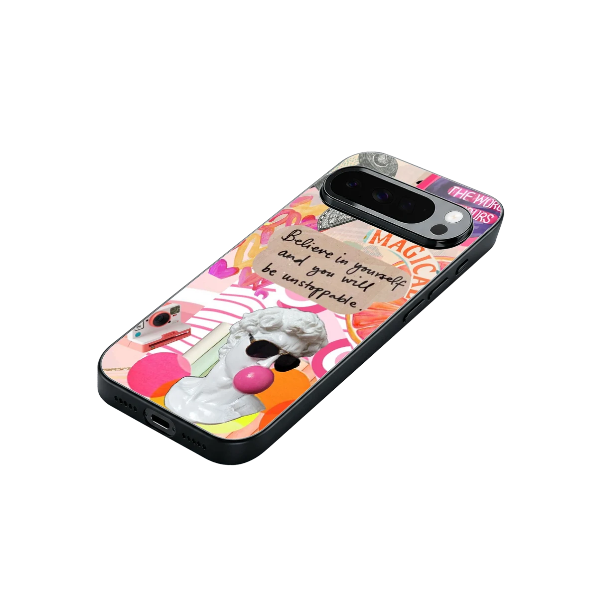 Unstoppable stylish phone case for google pixel 10 pro xl | glossy glass and slim fit