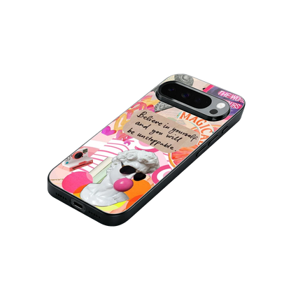 Unstoppable stylish phone case for google pixel 10 pro xl | glossy glass and slim fit