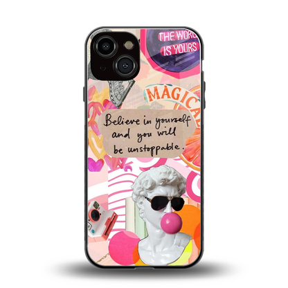 Unstoppable back phone cover | glass case for iphone 13