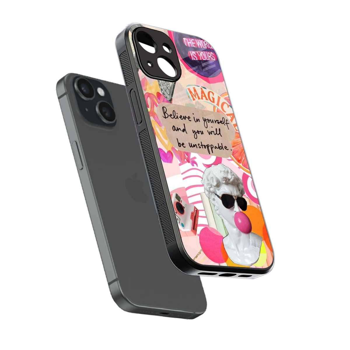 Unstoppable sleek iphone 13 cover with tempered glass back and TPU edges