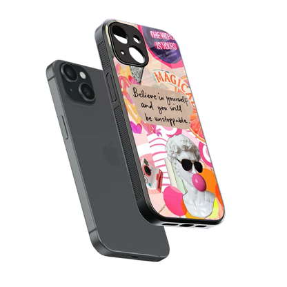 Unstoppable sleek iphone 13 cover with tempered glass back and TPU edges