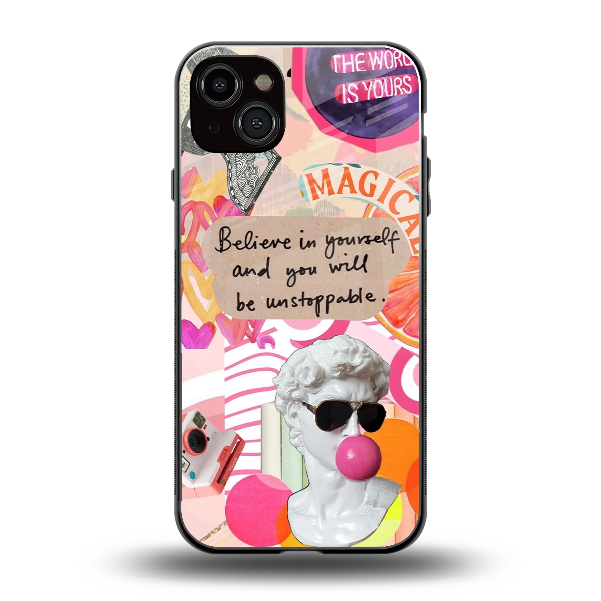 Unstoppable back phone cover | glass case for iphone 14 plus