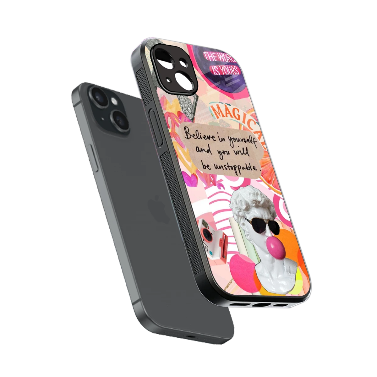 Unstoppable sleek iphone 14 plus cover with tempered glass back and TPU edges