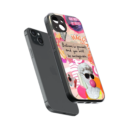 Unstoppable sleek iphone 14 plus cover with tempered glass back and TPU edges