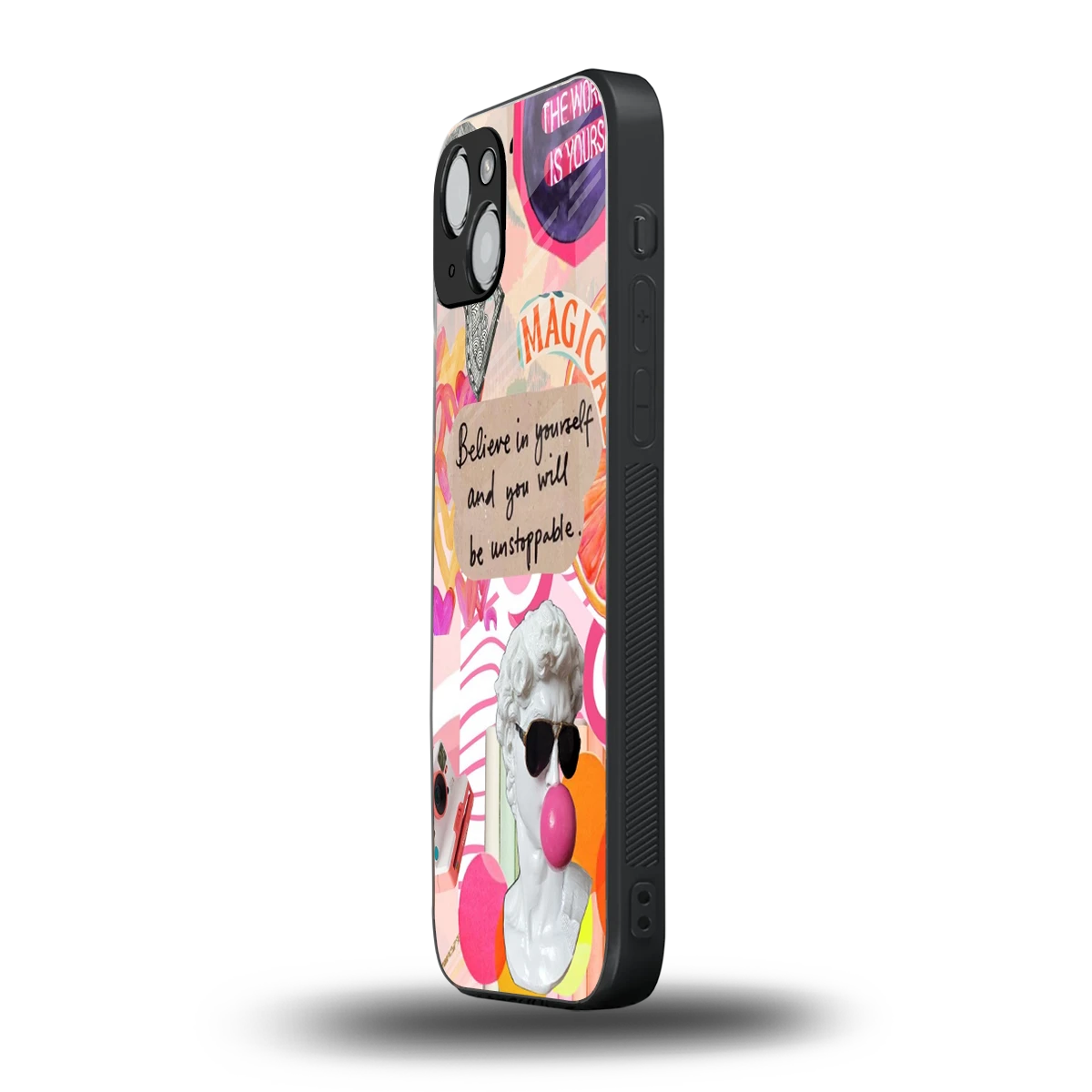 Unstoppable iphone 14 plus mobile cover | shockproof glass phone case