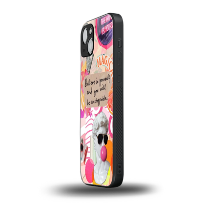 Unstoppable iphone 14 plus mobile cover | shockproof glass phone case