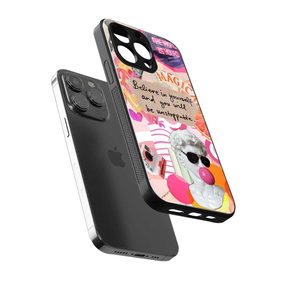 Unstoppable sleek iphone 15 pro max cover with tempered glass back and TPU edges
