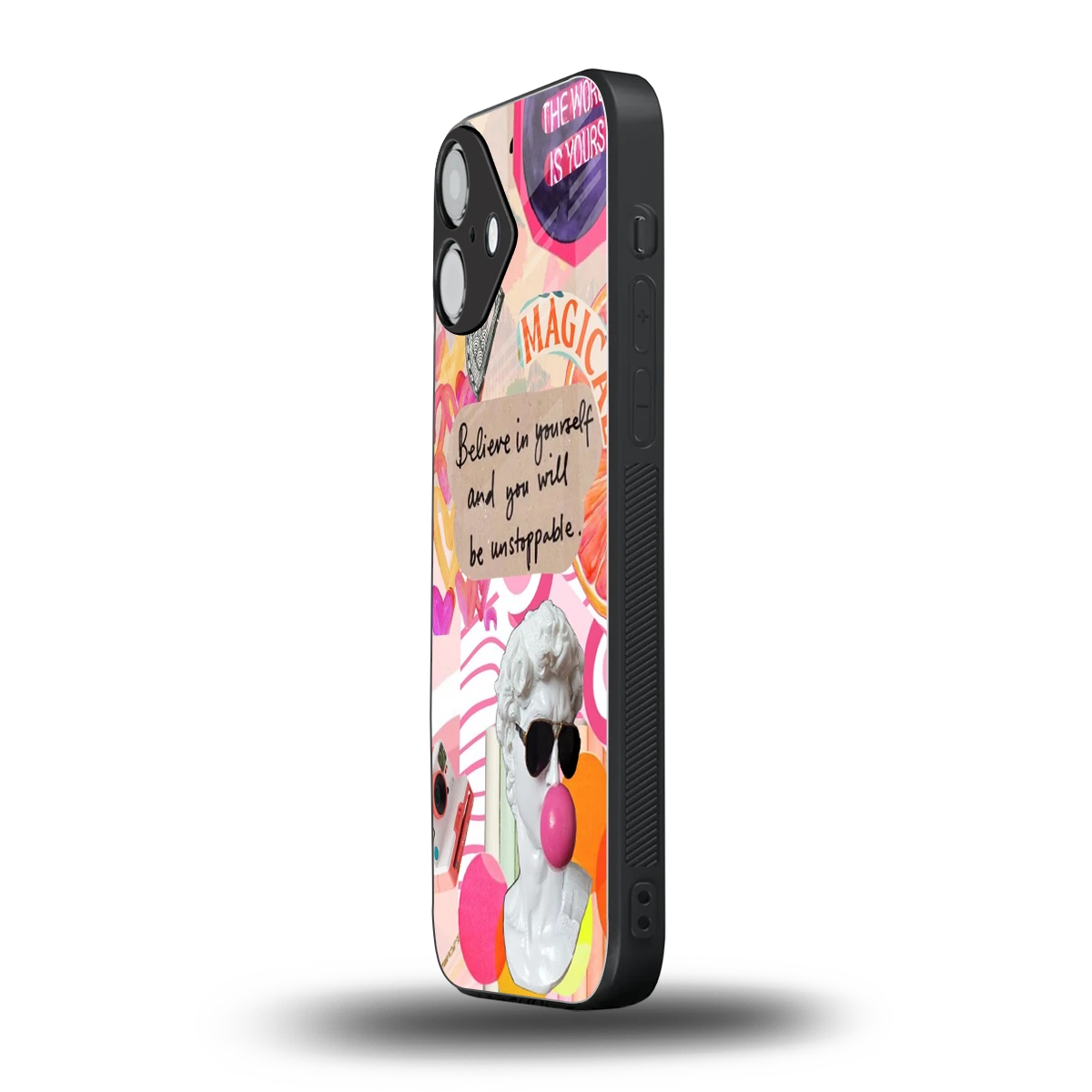 Unstoppable iphone 16 plus mobile cover | shockproof glass phone case