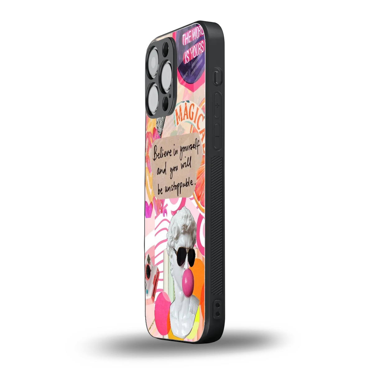 Unstoppable iphone 16 pro max mobile cover | shockproof glass phone case