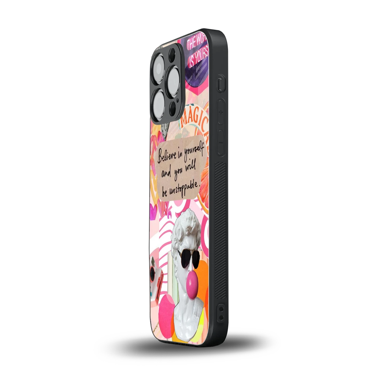 Unstoppable iphone 16 pro mobile cover | shockproof glass phone case