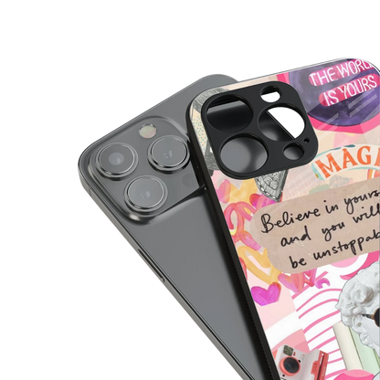 Unstoppable stylish phone case for iphone 16 pro max | glossy glass and slim fit