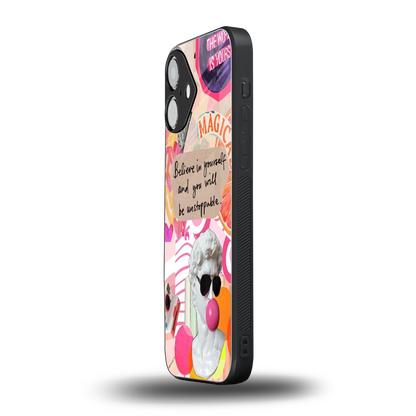Unstoppable iPhone 16 mobile cover | shockproof glass phone case