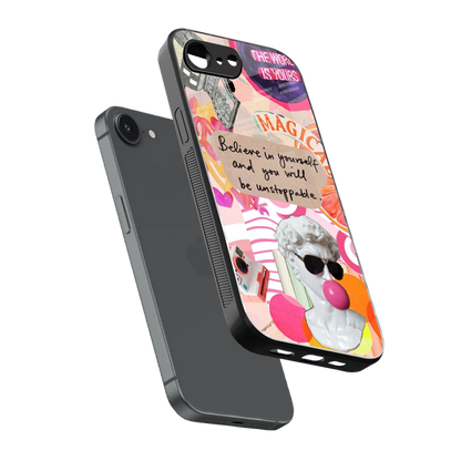 Unstoppable sleek iphone 16e cover with tempered glass back and TPU edges