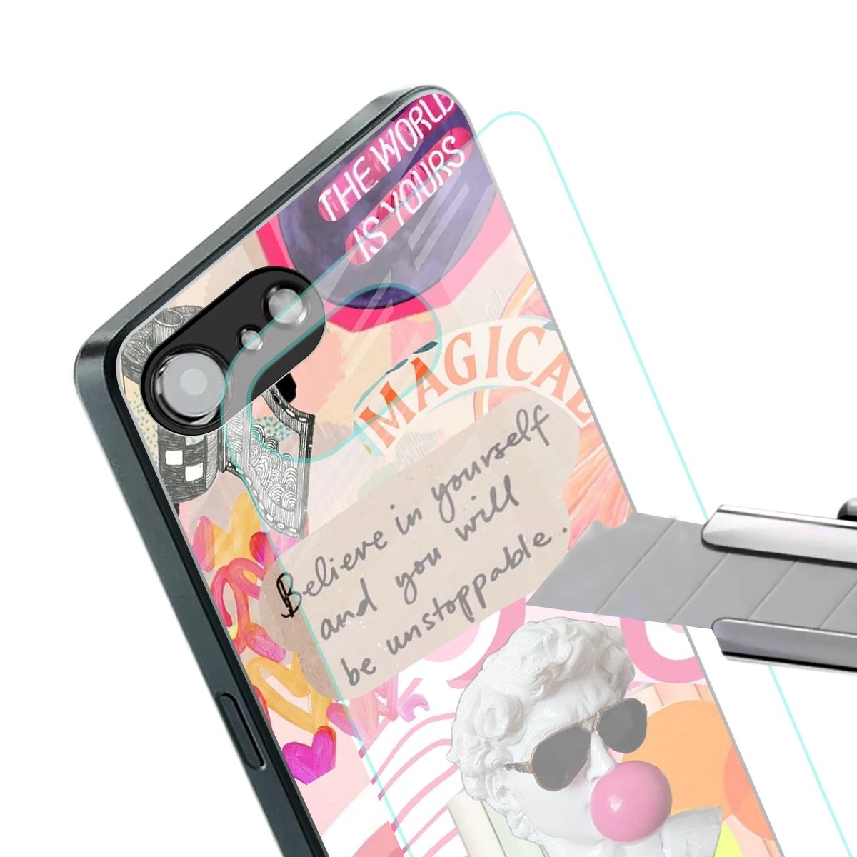 Unstoppable stylish phone case for iphone 16e | glossy glass and slim fit