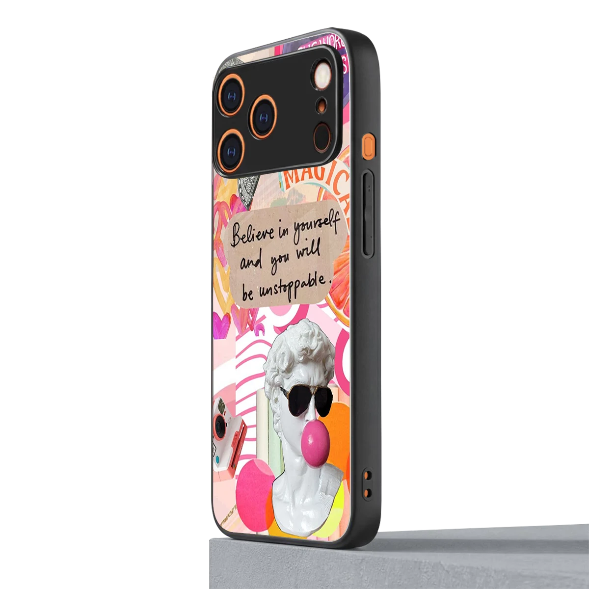 Unstoppable iphone 17 pro mobile cover | shockproof glass phone case