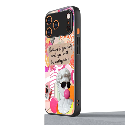 Unstoppable iphone 17 pro mobile cover | shockproof glass phone case